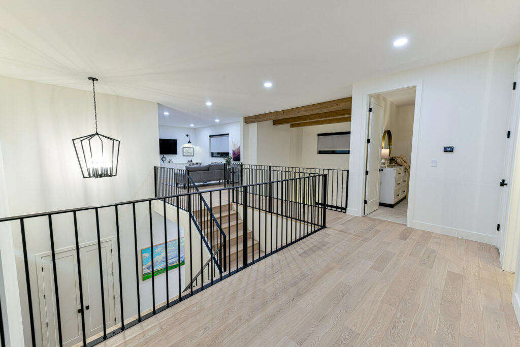 Monarch Homes, stairway, large hallway, modern living in Grande Prairie, Alberta, Canada.